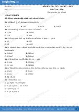 Đề số 5 - Đề kiểm tra giữa học kì 2 - Toán lớp 5